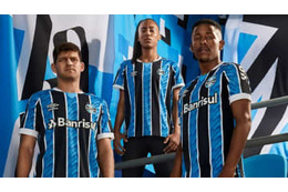 強豪グレミオ、「鮮烈な斜めライン」の2020-21新ユニフォームを発表！ 画像