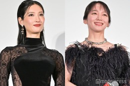 菜々緒＆吉岡里帆、美ボディ大胆披露のドレス姿で登場 素肌見せに視線集中 ＜怪物の木こり＞ 画像