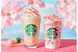 【スタバ新作メニュー】「花見だんご フラペチーノ」「花見 さくら クリーム」花見体験を表現した2つの桜色ビバレッジ 画像