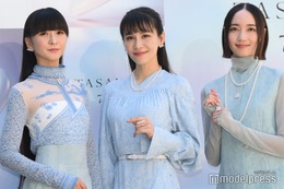 Perfume、ブルードレス姿で透明感溢れる「3人で旅行にいきたい」【TASAKI FLOATING SHELL】 画像