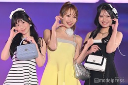 SKE48井上瑠夏・野村実代・中野愛理、“超ミニ丈”から美脚スラリ 井上＆中野は「ガルアワ」初出演【GirlsAward 2024 S／S】 画像