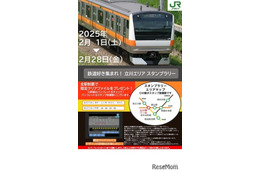 立川エリアで鉄道スタンプラリー開催、2月限定