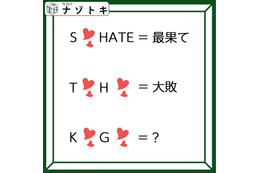 「アルファベットとハートマーク！」何と書いてある？解釈が大事！【難易度LV.2クイズ】