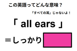この英語ってどんな意味？「all ears」