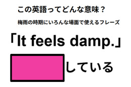 この英語ってどんな意味？「It feels damp. 」