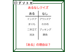 あるなしクイズです！「インドアにあってアウトドアにない」のはなんだろう？ある側の一字一字に注目です【難易度LV３.・中辛】