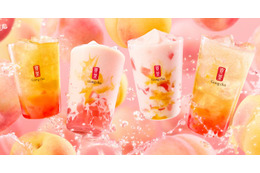 ゴンチャ夏限定の桃ティー「ドリーミー ピーチ」スパークリングなど4つのバリエーションで登場 画像