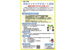 新潟県、学校マッチングサポート事業…1次応募7/31まで