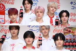 &TEAM「コカ・コーラ」取材会に全員で登壇 “胸キュン”チャレンジ3本勝負 画像