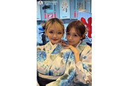 「今日好き」雨宮由乙花＆未苺姉妹、水着姿の密着プールショットに反響「可愛い2人」 画像