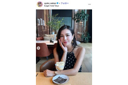 「バチェラー2」若尾綾香、第1子妊娠を発表 夫との2ショットでふっくらお腹披露 画像