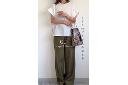 【GU】の名品「ブラウス」が値下げ中。さらっと涼しく大人映えするアイテムです【40代の毎日コーデ】