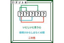 クイズです！「３つの単語から5文字の単語を導こう」いとしいと思う心とは？【難易度LV３.・中辛】