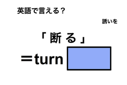 英語で「断る」は何て言う?
