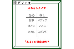 あるなしクイズです!「記事にあってメディアにない。はとこにあっていとこにはない」あるの共通点はなんでしょう【難易度LV2.・甘口】