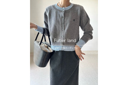 １枚あると使える！トレンドのレイヤード風カーデなら、着るだけで脱・地味を達成【40代の毎日コーデ】