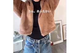 大人のふわふわアウター。今季のねらい目は【GU】ファーブルゾン！着心地とトレンド感が嬉しい 【40代の毎日コーデ】 画像