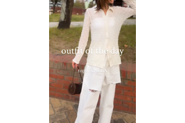 全身「白」でつくる大人のこなれワントーン術。コートの中でももたつかない薄さも嬉しい【40代の毎日コーデ】