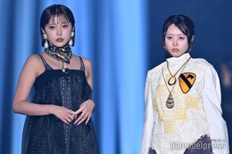 CANDY TUNE福山梨乃＆CUTIE STREET佐野愛花、圧巻の気品で魅了 白×黒の対照コーデ【IDOL RUNWAY COLLECTION 2026】