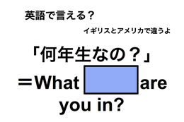 英語で「何年生なの？」は何て言う？