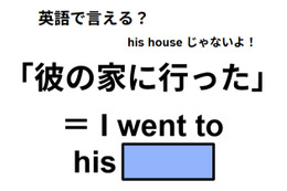 英語で「彼の家に行った」は何て言う？