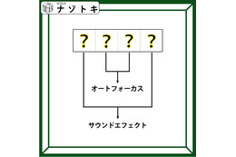 クイズです！「４文字の単語を導きましょう」オートフォーカスとサウンドエフェクトを別の言い方をすると……？【難易度LV３.・中辛】