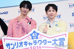 M!LK曽野舜太＆吉田仁人「サンリオキャラクター大賞」開幕イベント登場 推しキャラと対面で悶絶 画像