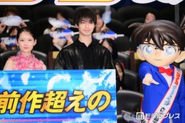 劇場版「コナン」公開初日で興行収入11.3億円・観客動員数73.9万人の前作超え 畑芽育「Xが大好きでよく見ているんですけど」【ハイウェイの堕天使】 画像