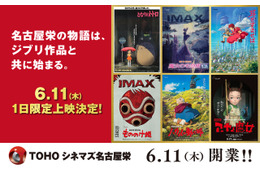 『もののけ姫』『となりのトトロ』ほかジブリ6作品、TOHOシネマズ名古屋栄にて1日限定上映　『魔女の宅急便』IMAX版は先行上映　