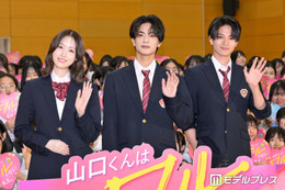 なにわ男子・高橋恭平、高橋ひかる＆岩瀬洋志と女子校サプライズ登場 600人の歓声浴び驚き「何を言っても沸く」【山口くんはワルくない】 画像
