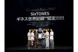 SixTONES、ギネス世界記録認定 ベストアルバムリリース時のテレビ・ラジオ出演回数で世界一に 画像