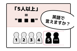英語で「５人以上」って言えない人は読んでみて！ヒント「5」は使いません