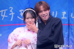 【今日好き夏まつり】ゆかりおカップル、“ほっぺむぎゅ”ポーズに歓声 ノンスタ井上からツッコミ「何をイチャイチャしてんねん」