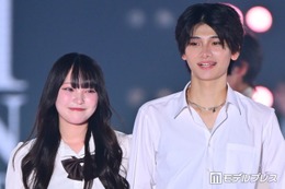 「今日好き」かなりのカップル密着 相塲星音が河村叶翔の頬でハート作る【関コレ2026A/W】