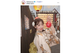 登録者100万人超YouTuberきりまる、婚約者と浴衣姿で群馬の花火鑑賞 バッサリボブ披露の2ショットに「ラブラブ」「可愛い」の声