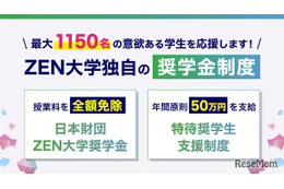 【大学受験2027】ZEN大学、奨学金を最大1,150人に支給