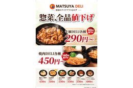 松屋テイクアウト最大140円引き 「MATSUYA DELI」10月27日より価格改定