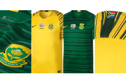 南アフリカ代表、ストライプが鮮烈な2018新ユニフォームを発表！ 画像