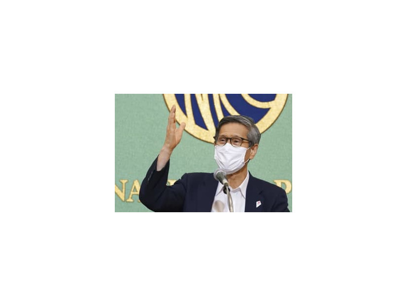 今後の新型コロナウイルス感染症対策を巡り、記者会見する政府対策分科会の尾身茂会長＝2日午後、東京・内幸町の日本記者クラブ