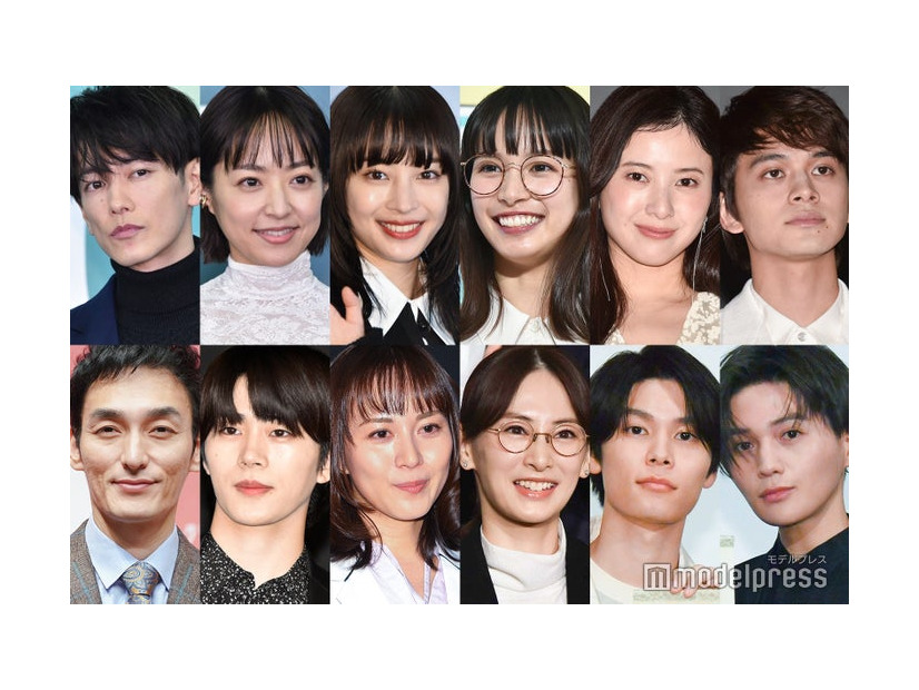 （上段左から）佐藤健、井上真央、広瀬すず、関水渚、吉高由里子、北村匠海（下段左から）草なぎ剛、木全翔也、比嘉愛未、北川景子、萩原利久、八木勇征 （C）モデルプレス