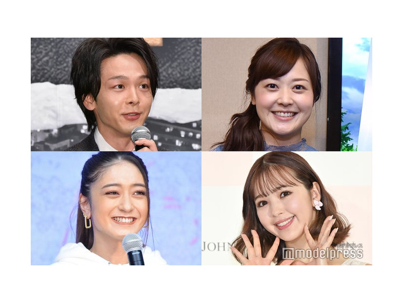 （上段左から）中村倫也、水卜麻美／（下段左から）みちょぱ、藤田ニコル（C）モデルプレス