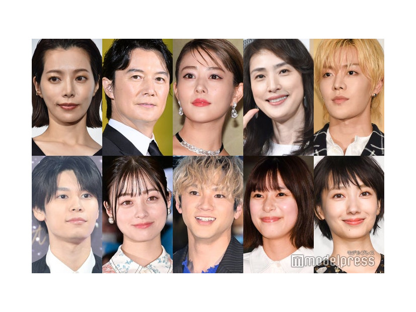 （上段左から）桜井ユキ、福山雅治、高畑充希、天海祐希、ユウタ（下段左から）萩原利久、橋本環奈、山田裕貴、芳根京子、波瑠（C）モデルプレス