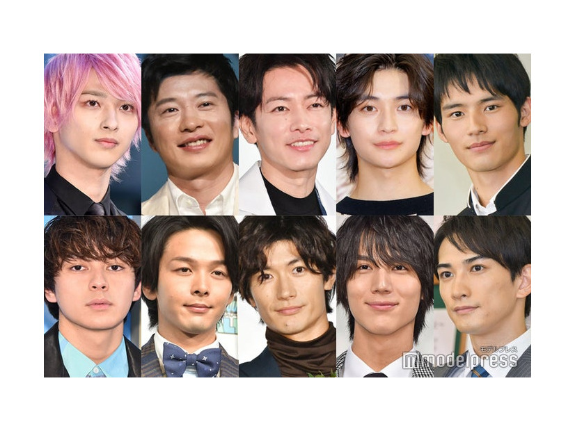 （上段左から）横浜流星、田中圭、佐藤健、高橋文哉、水上恒司（岡田健史）、（下段左から）眞栄田郷敦、中村倫也、三浦春馬さん、中川大志、町田啓太（C）モデルプレス