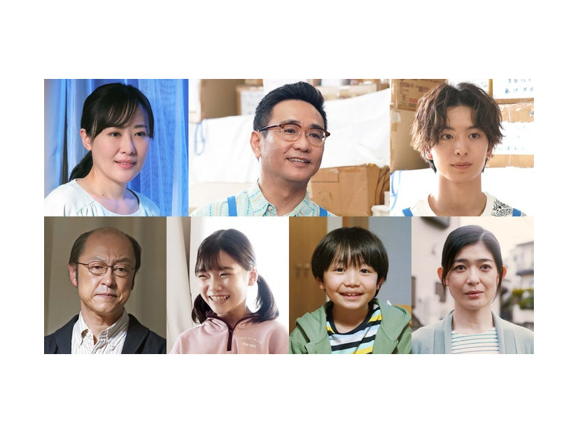 （左上から時計回りに）前田亜季、八嶋智人、木村慧⼈、山田キヌヲ、石塚陸翔、梨里花、信太昌之（C）フジテレビ