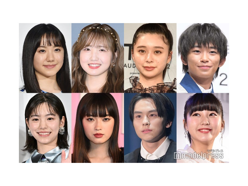 （上段）芦田愛菜、本田仁美、田鍋梨々花、加藤清史郎（下段）當真あみ、茅島みずき、山下幸輝、田中美久