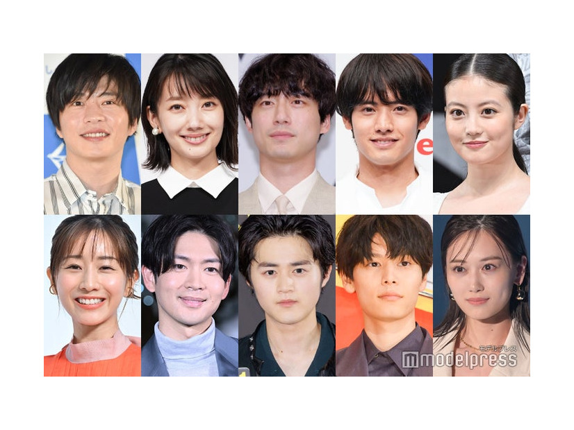 （上段）田中圭、波瑠、坂口健太郎、赤楚衛二、今田美桜（下段）田中みな実、松下洸平、鈴鹿央士、萩原利久、山下美月（C）モデルプレス