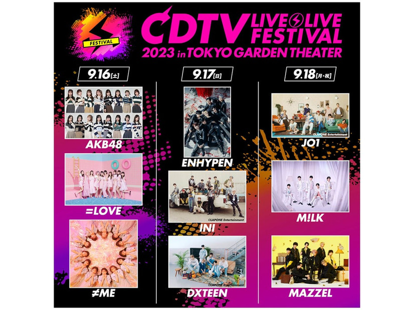 「CDTVライブ！ライブ！フェスティバル！2023」出演者（C）TBS