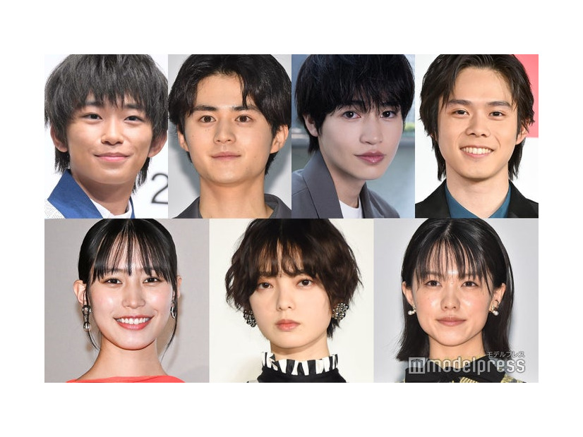 （上段左から）加藤清史郎、鈴鹿央士、西垣匠、細田佳央太（下段左から）南沙良、平手友梨奈、志田彩良（C）モデルプレス