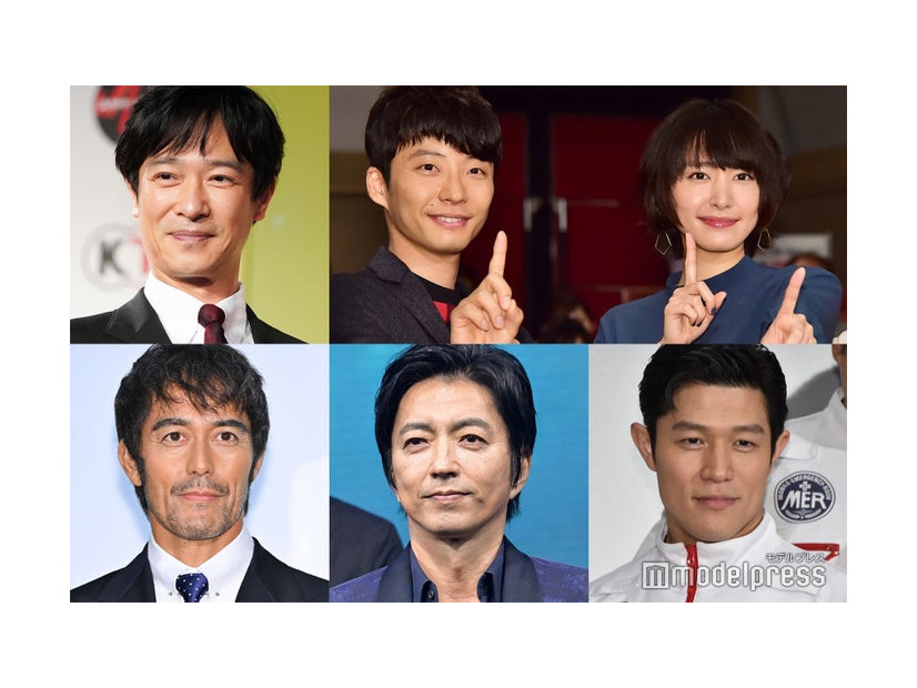 （左上から時計回りに）堺雅人、星野源、新垣結衣、鈴木亮平、大沢たかお、阿部寛（C）モデルプレス