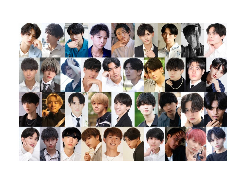 「MR OF MR CAMPUS CONTEST 2024」第1弾出場者38人※左上からエントリー番号順（提供写真）